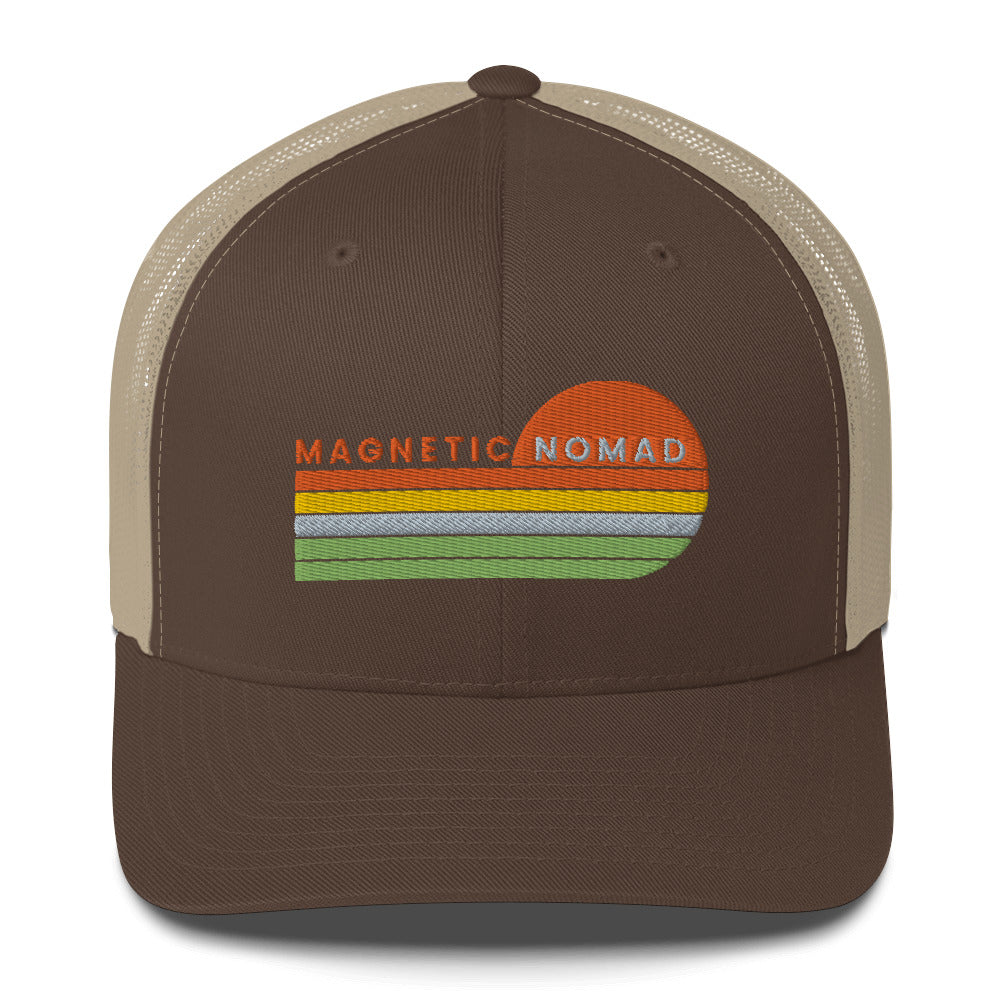 MAGNETIC NOMAD FOREST LOGO TRUCKER HAT